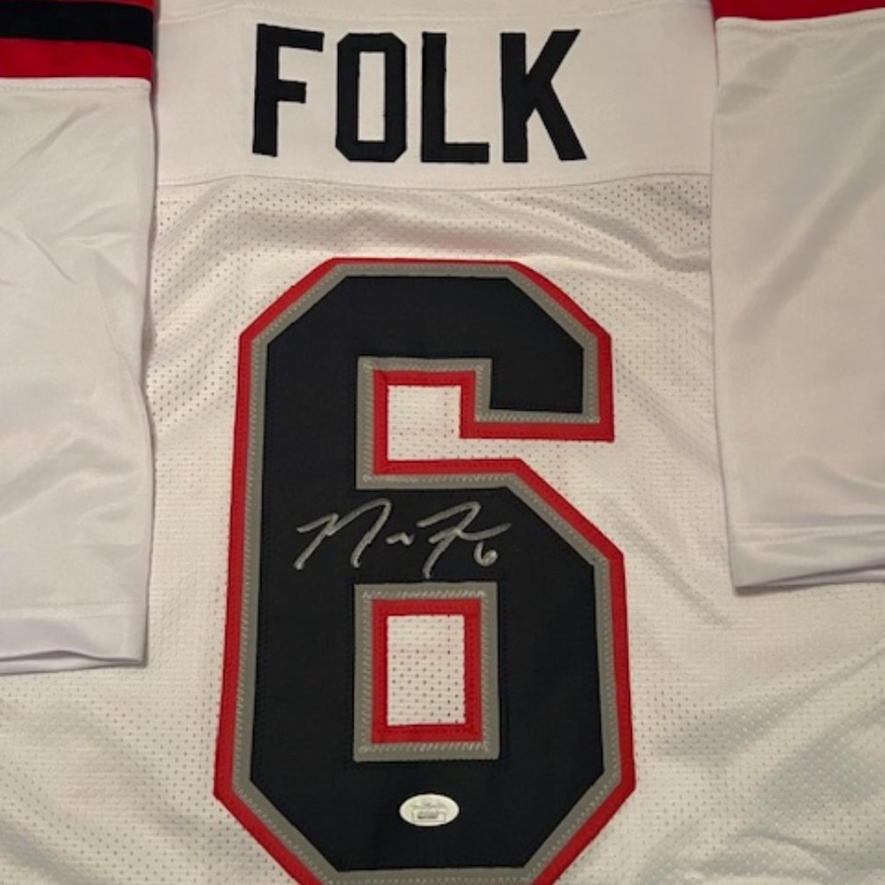 Nick Folk New England Patriots Autographed Football Jersey W coa